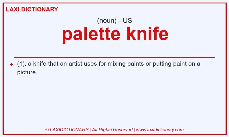 Definition palette knife in American English