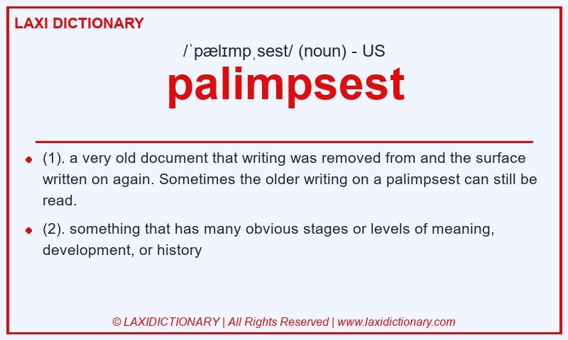Definition palimpsest in American English