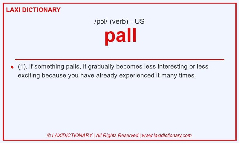 Definition pall in American English