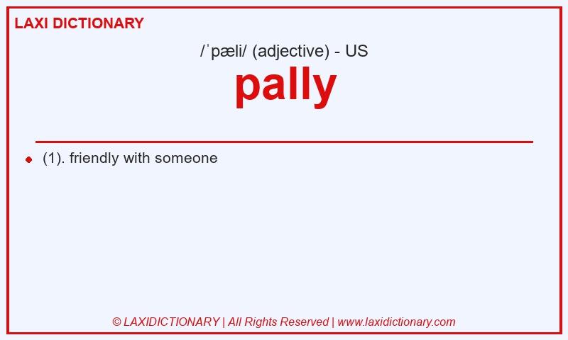 Definition pally in American English