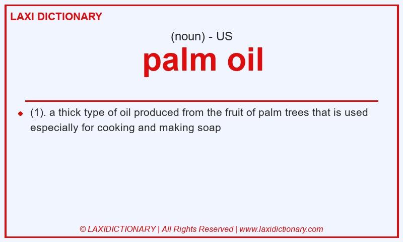 Definition palm oil in American English