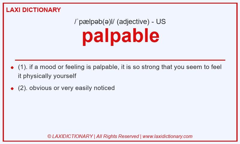 Definition palpable in American English