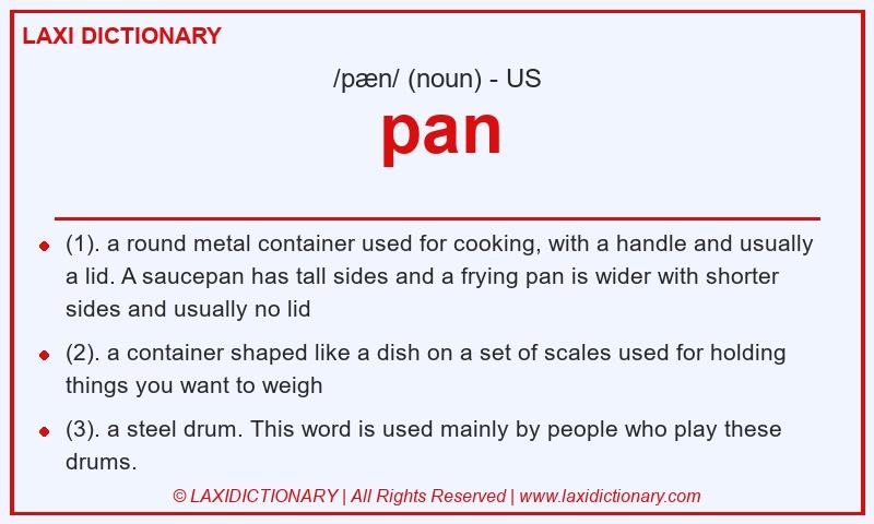 Definition pan in American English