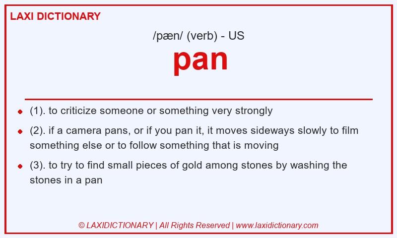 Definition pan in American English