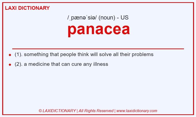 Definition panacea in American English