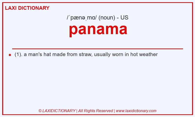 Definition panama in American English
