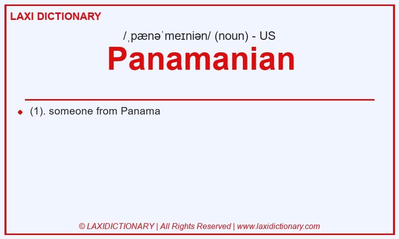 Definition Panamanian in American English