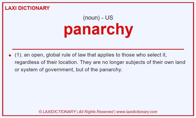 Definition panarchy in American English