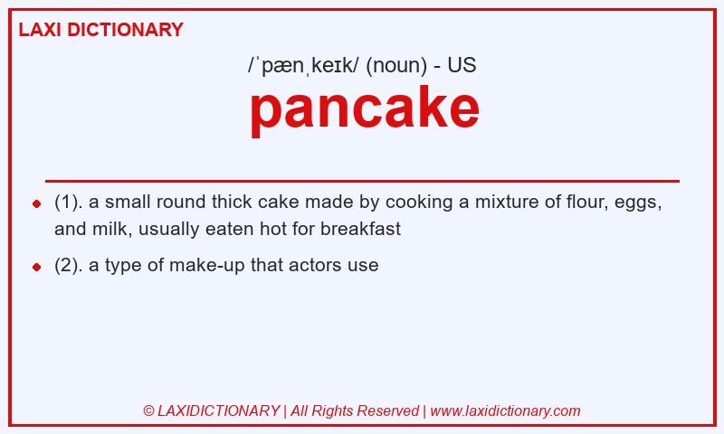 Definition pancake in American English