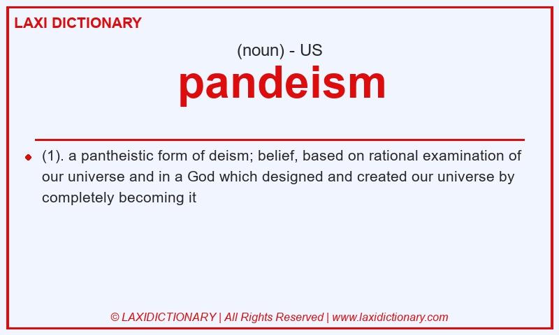 Definition pandeism in American English