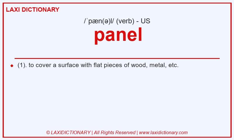 Definition panel in American English