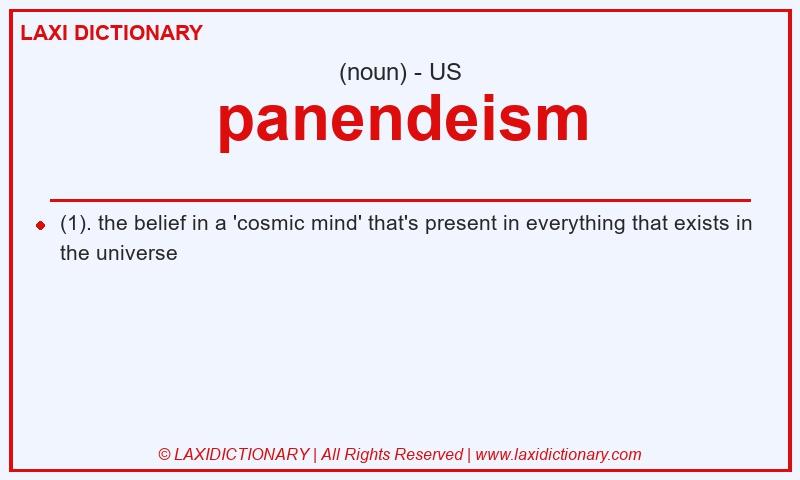 Definition panendeism in American English