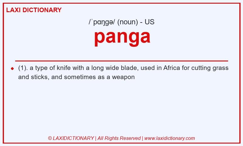 Definition panga in American English