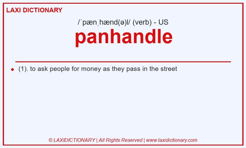 Definition panhandle in American English