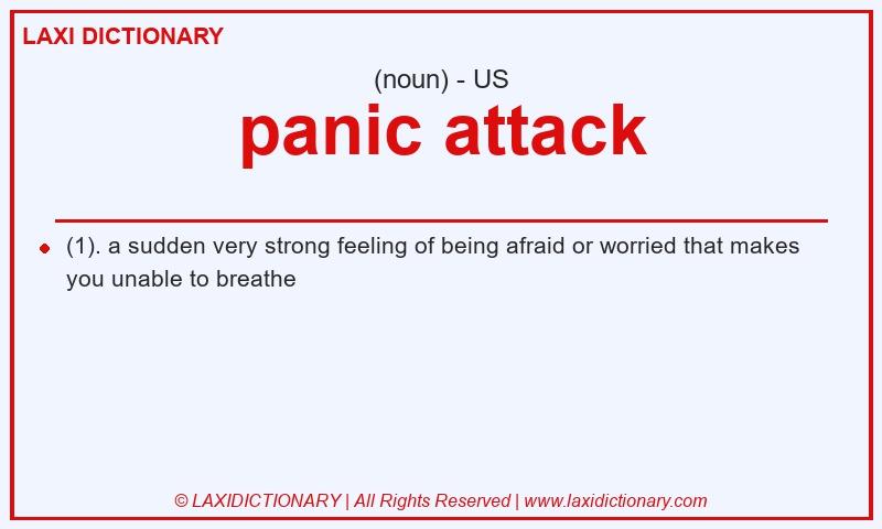 Definition panic attack in American English