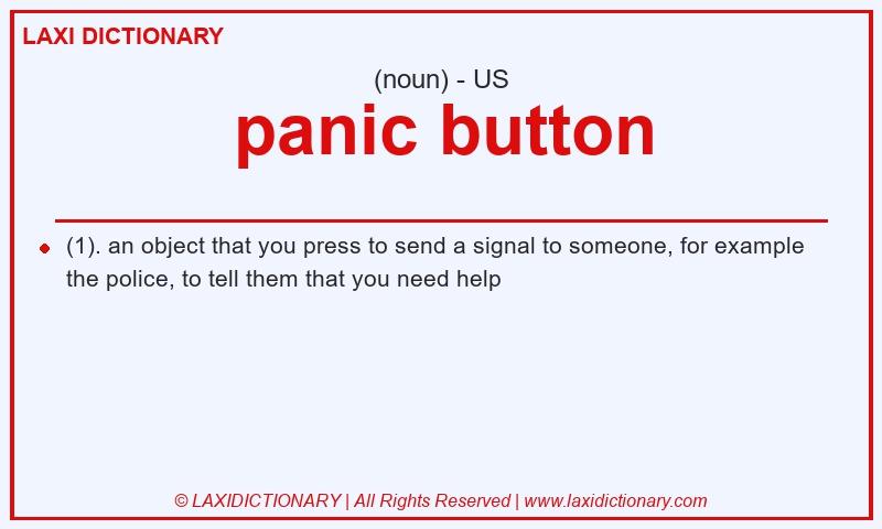 Definition panic button in American English