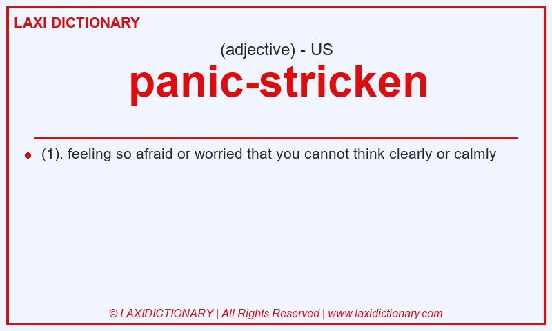 Definition panic-stricken in American English
