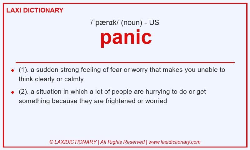 Definition panic in American English