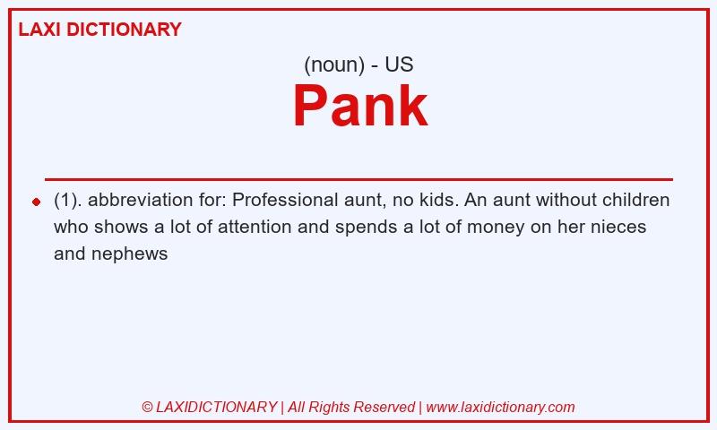 Definition Pank in American English