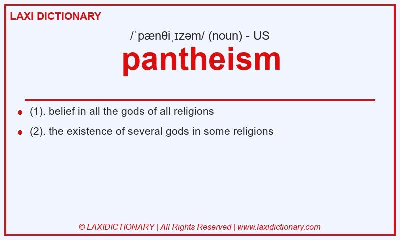 Definition pantheism in American English