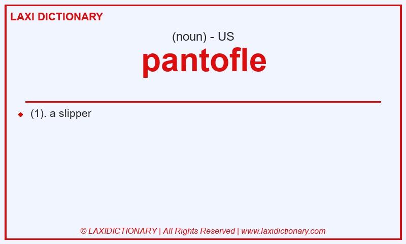 Definition pantofle in American English