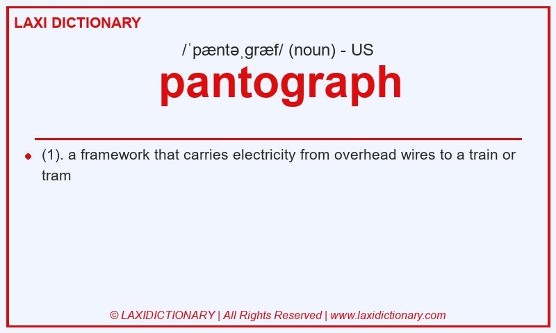 Definition pantograph in American English