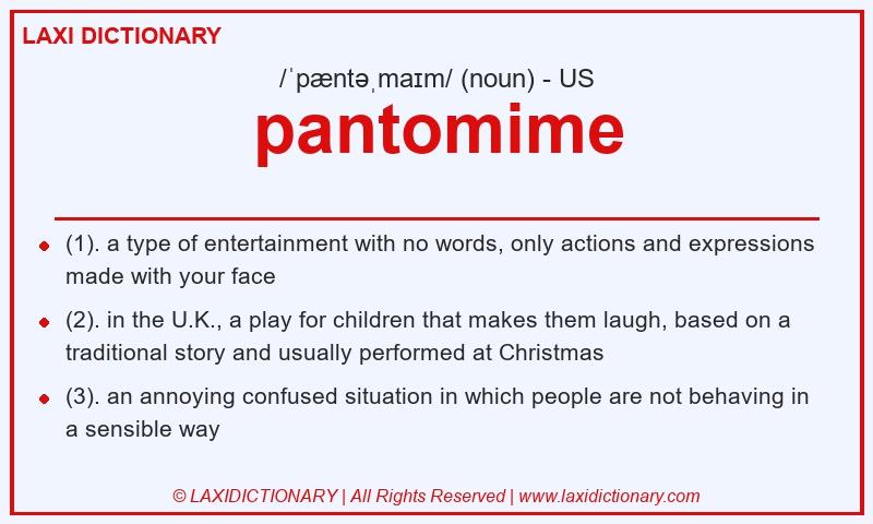 Definition pantomime in American English