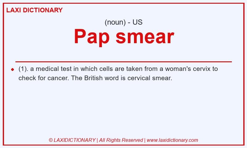 Definition Pap smear in American English