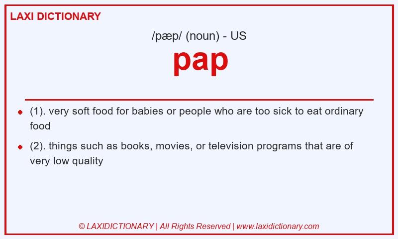 Definition pap in American English