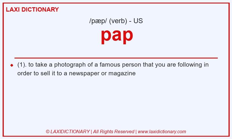 Definition pap in American English