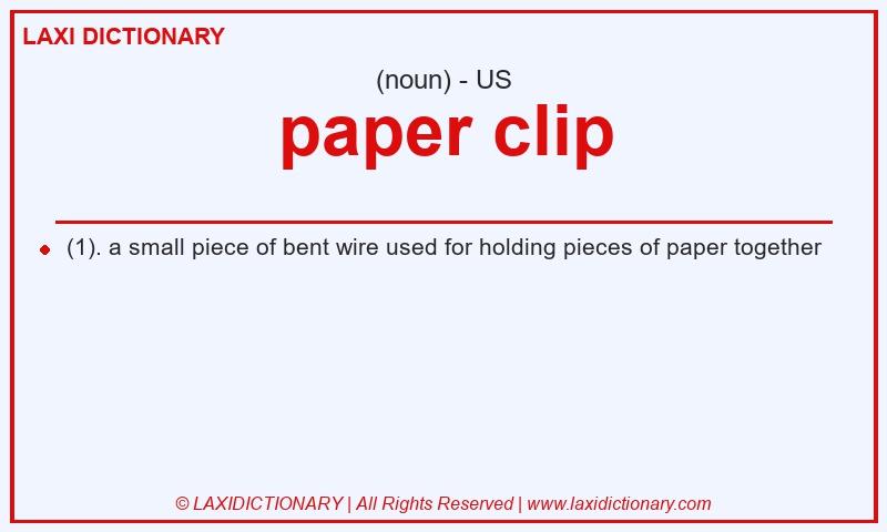 Definition paper clip in American English
