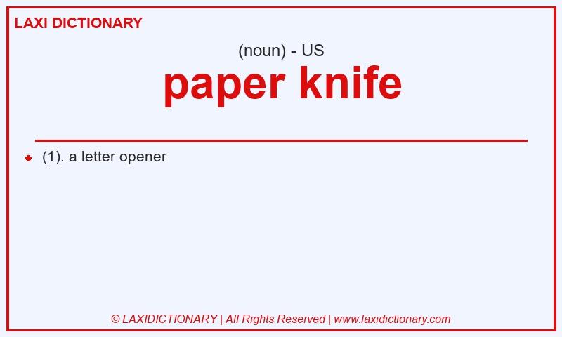 Definition paper knife in American English