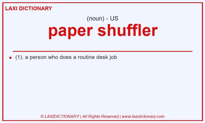 Definition paper shuffler in American English