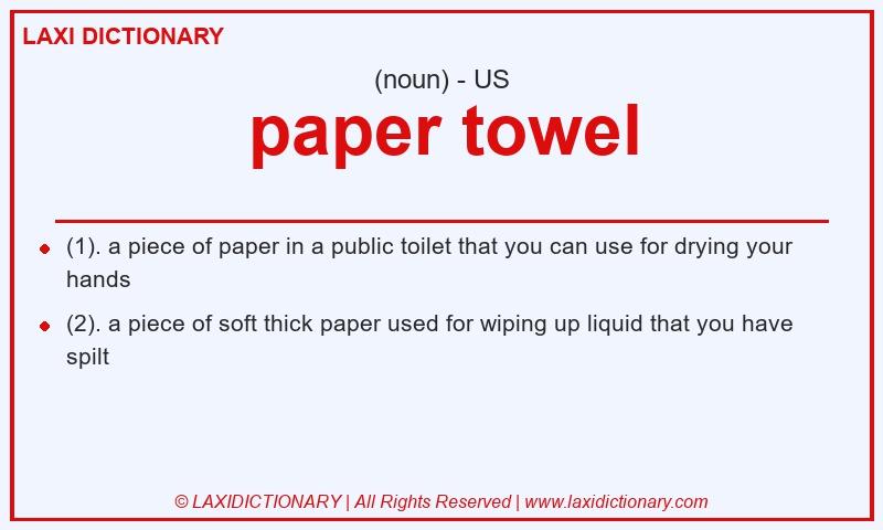 Definition paper towel in American English