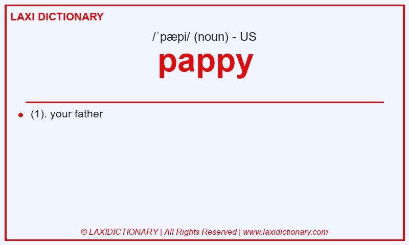 Definition pappy in American English