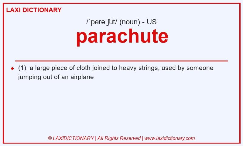 Definition parachute in American English