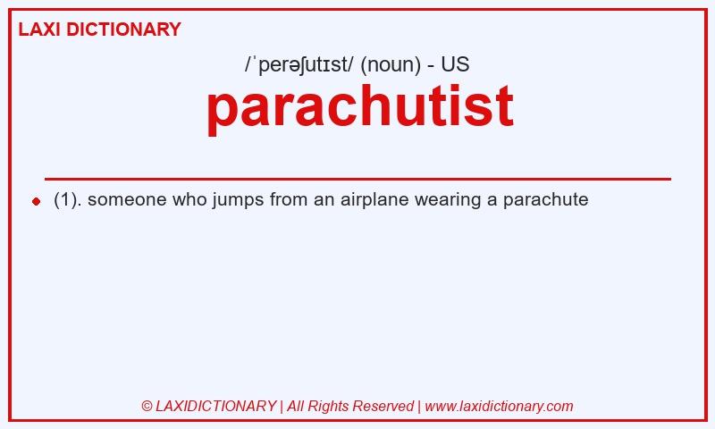 Definition parachutist in American English