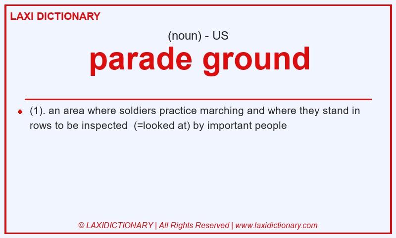 Definition parade ground in American English