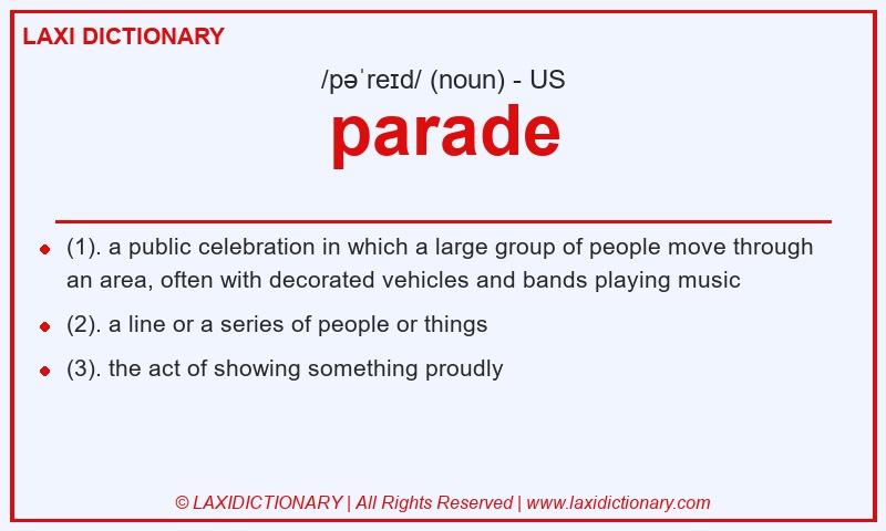 Definition parade in American English