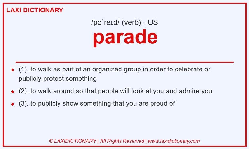 Definition parade in American English