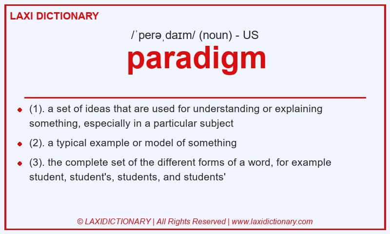Definition paradigm in American English