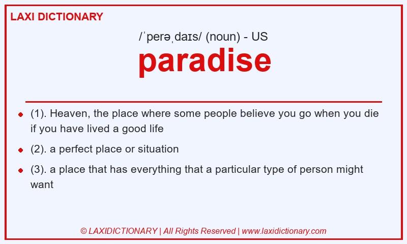 Definition paradise in American English