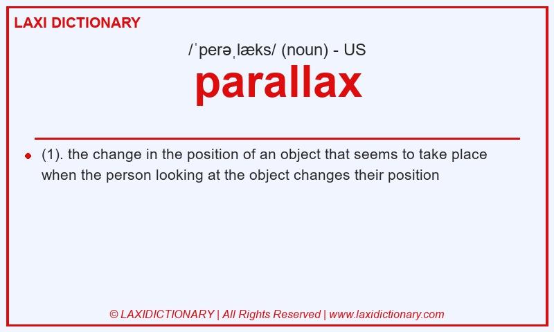 Definition parallax in American English
