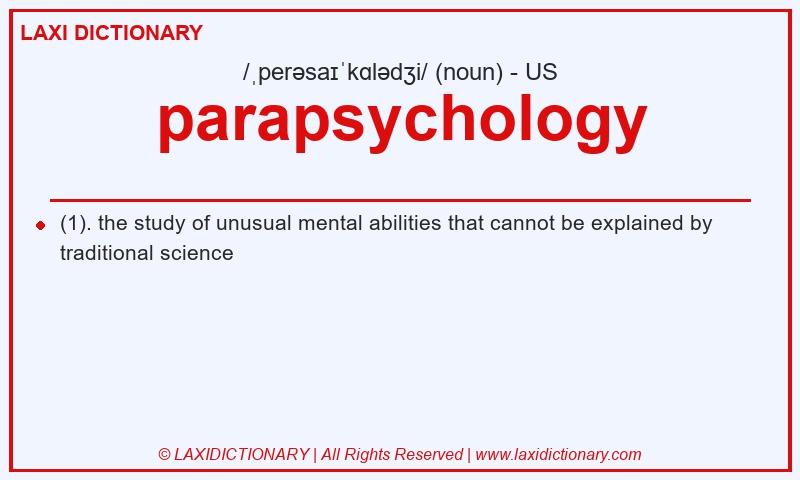 Definition parapsychology in American English