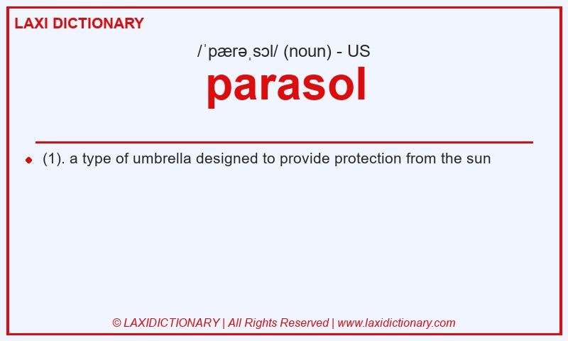 Definition parasol in American English