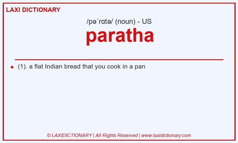 Definition paratha in American English