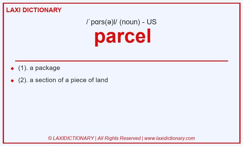 Definition parcel in American English