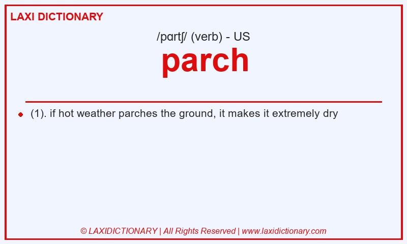 Definition parch in American English