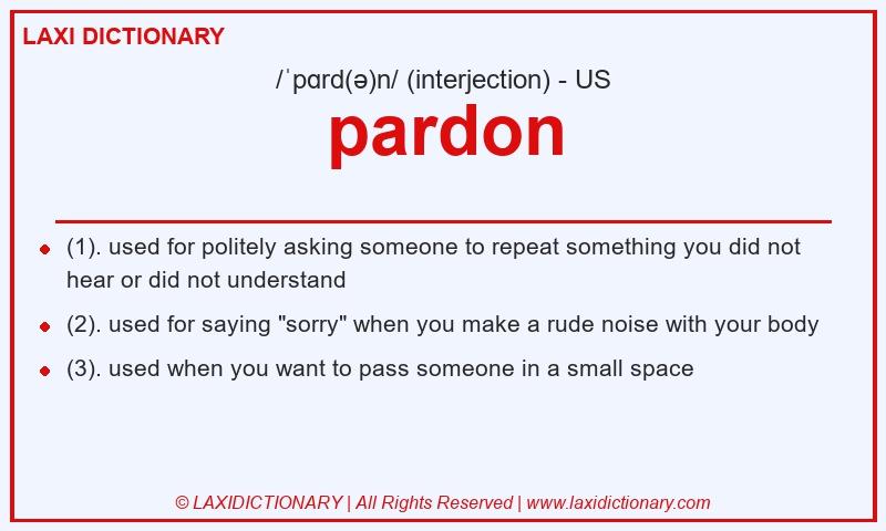Definition pardon in American English
