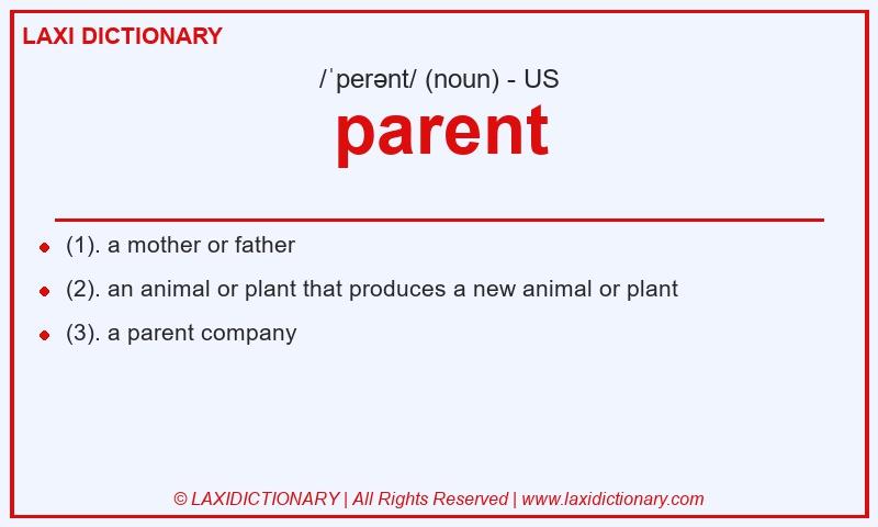 Definition parent in American English